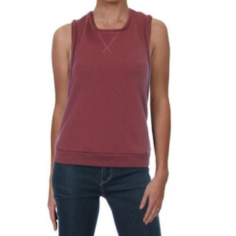 Dolce Vita Cotton Distressed Knit Sleeveless Top